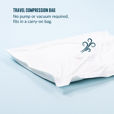 Pillow Compression Travel Bag | Vacuum Sealed, No Pump or Vacuum Needed, Tear Resistant